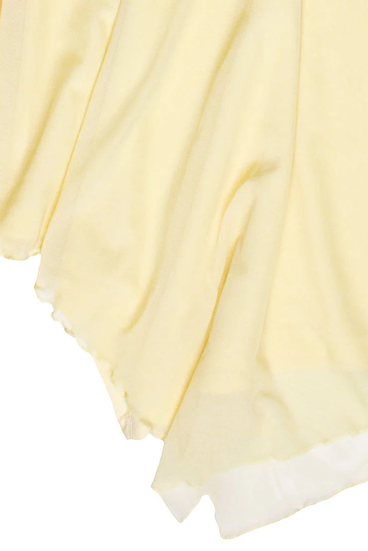 Flower Mesh Hanky Hem Midi Dress