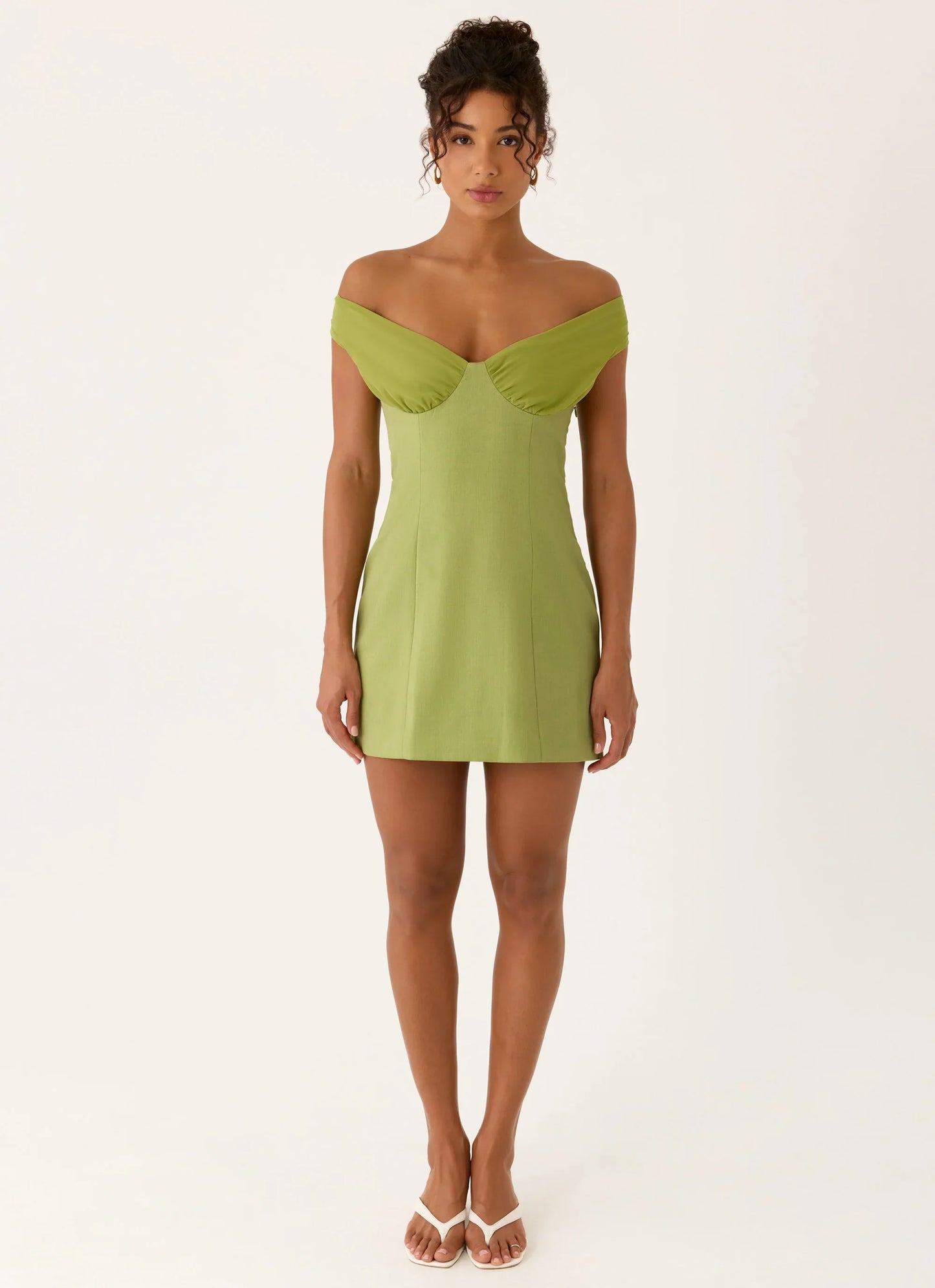 Caterina Mini Dress - Fern Green