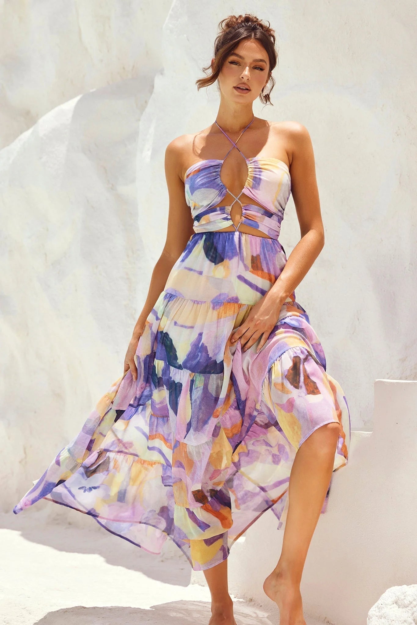 Real World Maxi Dress - Purple Multi
