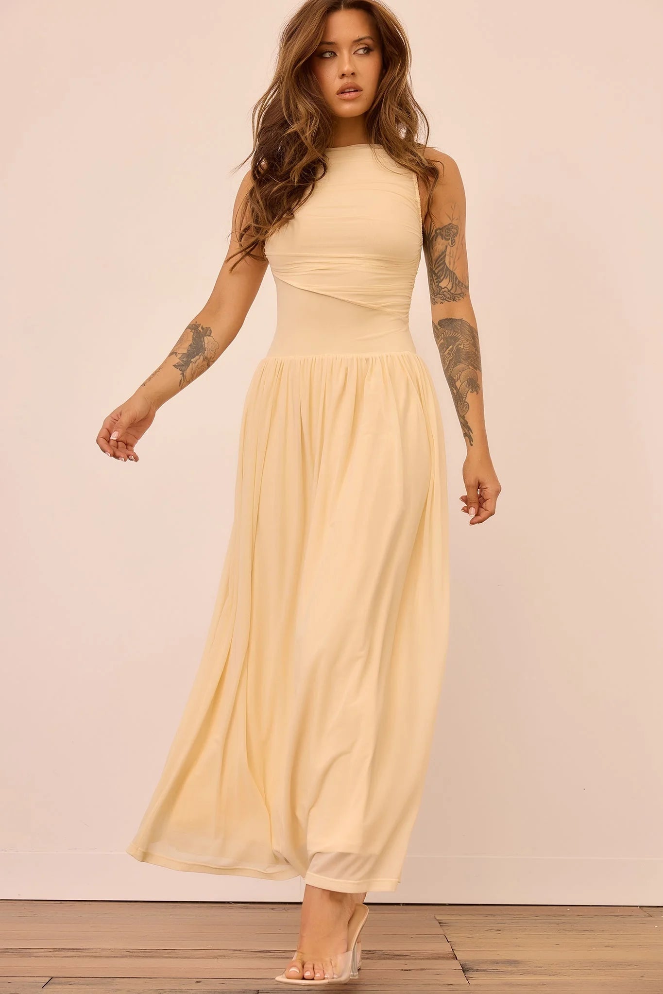 Painters Garden Maxi Dress - Ivory