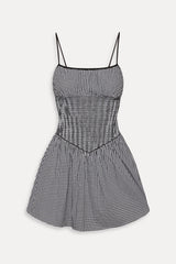 Coast Cotton Gingham Mini Dress - Cottage Tile