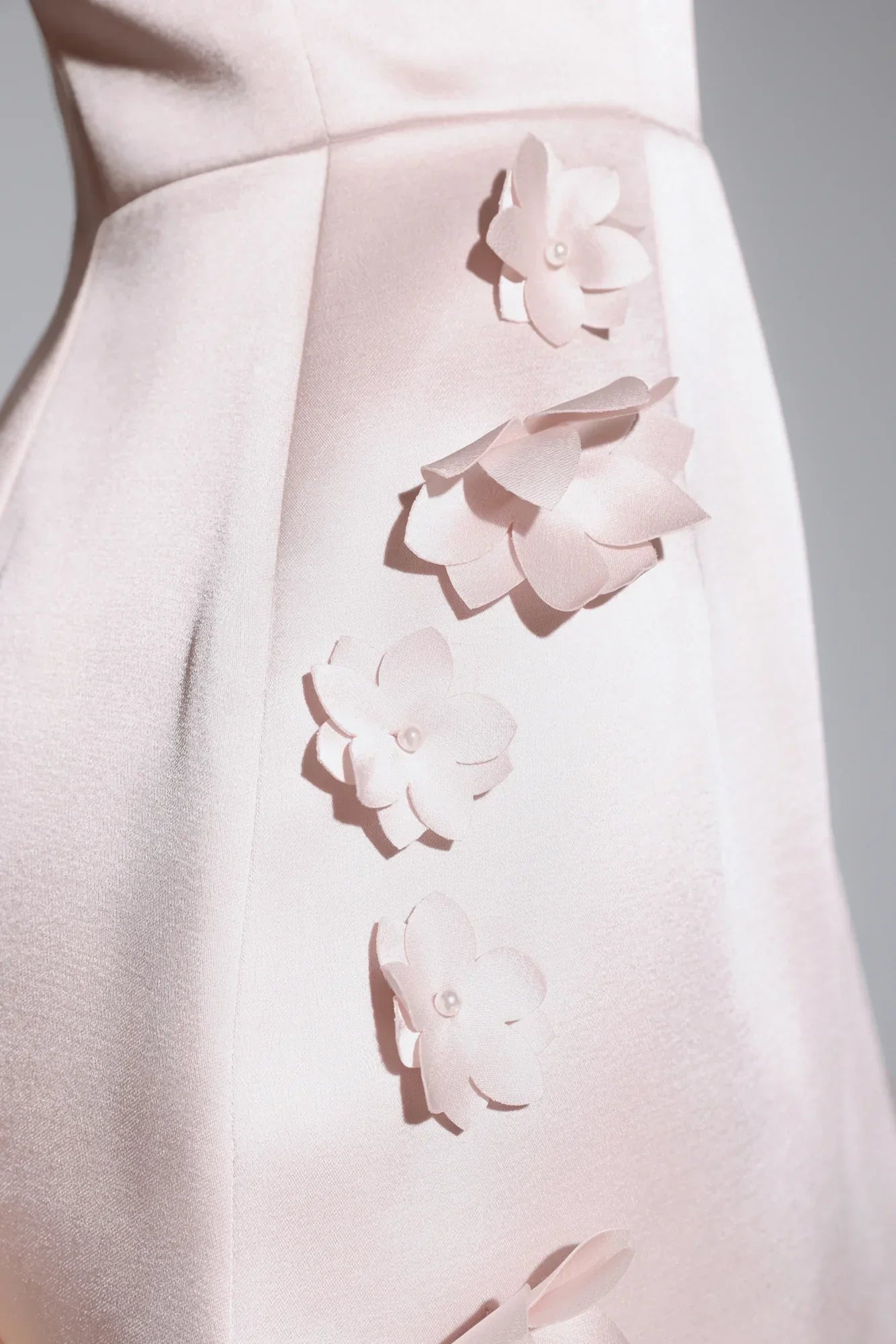 Blossom Hour Strapless Satin Mini Dress Pink