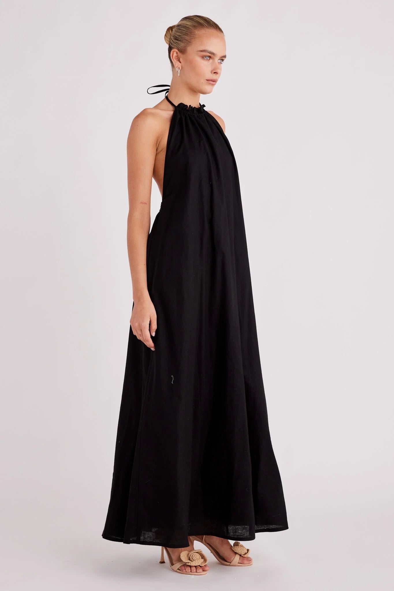 Alysse Halter Maxi Dress - Black