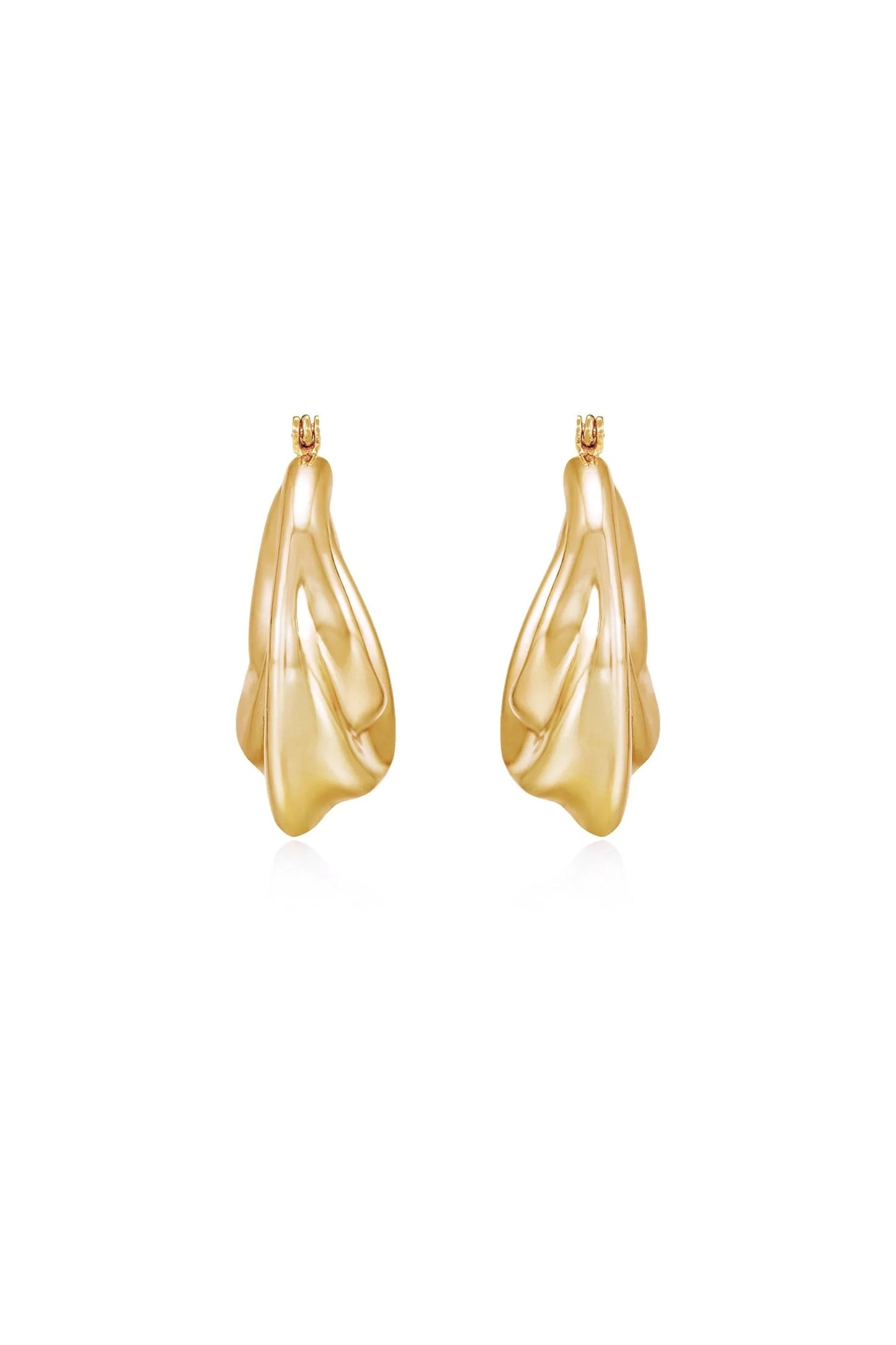 Crescent Swirl Hoop Earrings