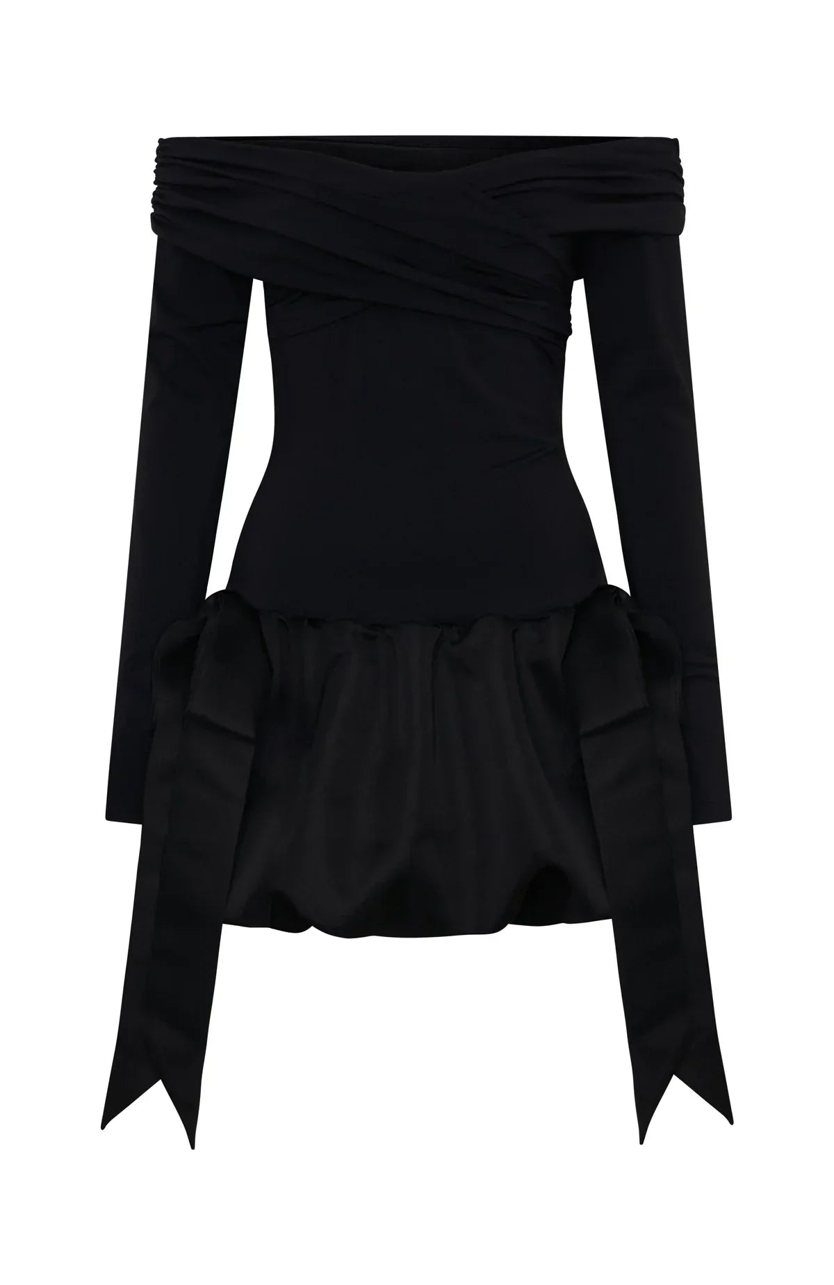 Raise Hell Long Sleeve Mini Dress Black