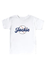 Personalized Ballpark Bros Graphic Bodysuit & Kids Tee | White