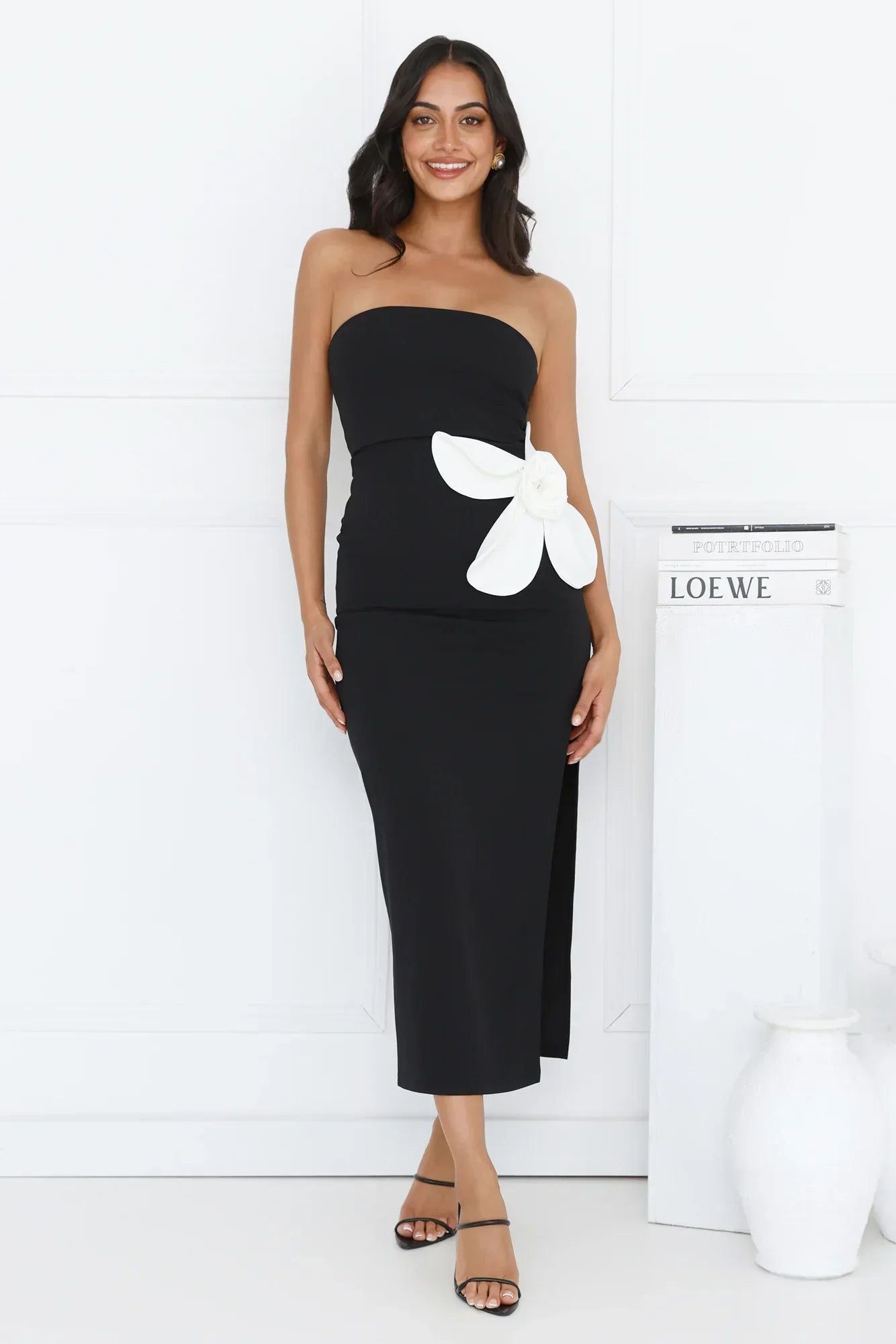 Elisandra Strapless Midi Dress