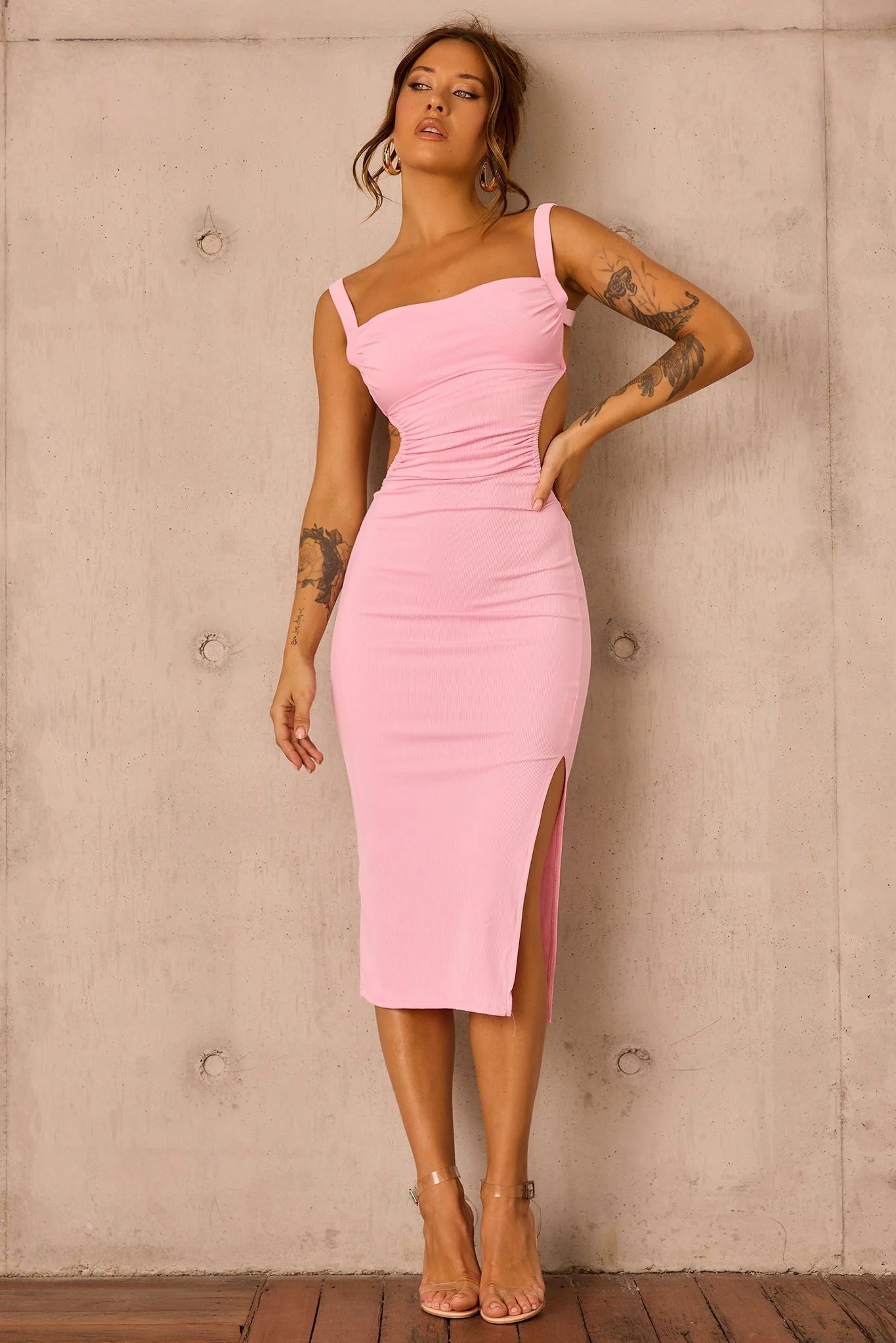 Loveship Midi Dress - Pink