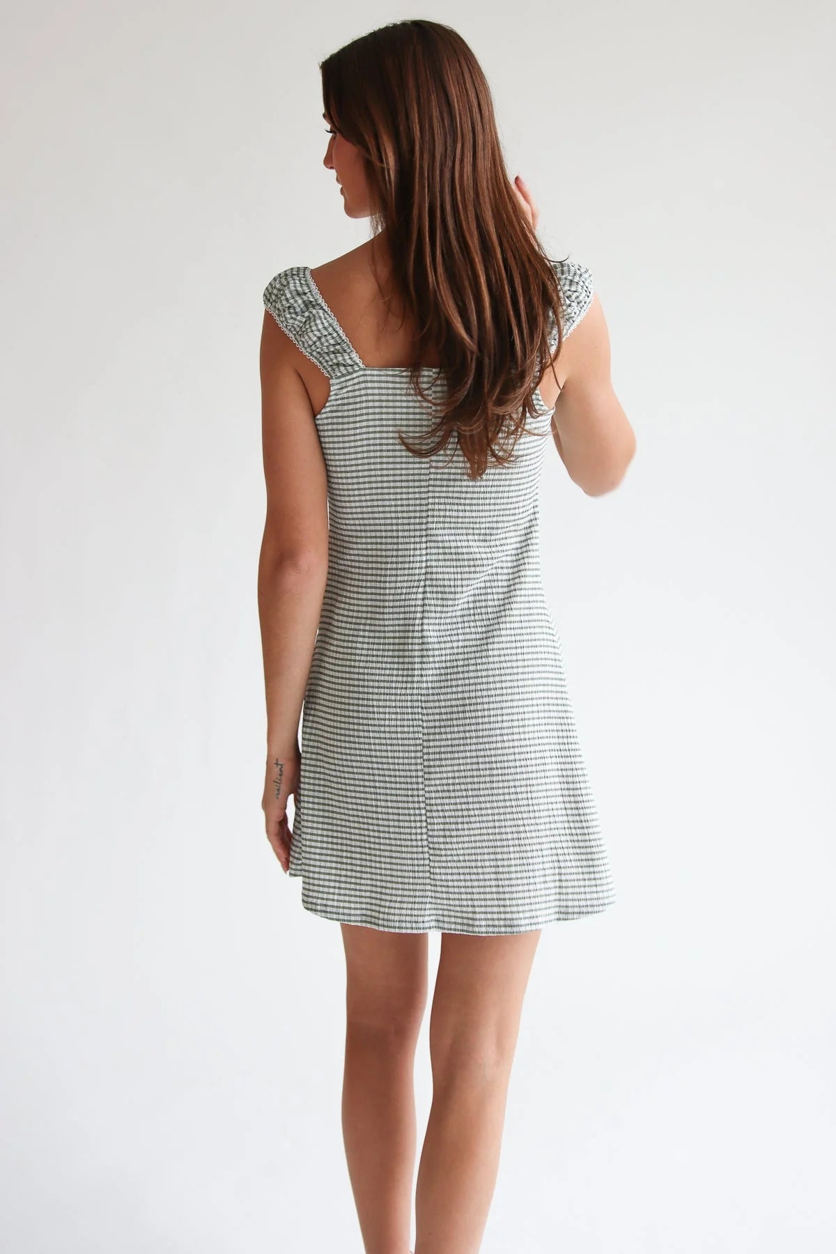 Gingham Fit & Flare Mini Dress