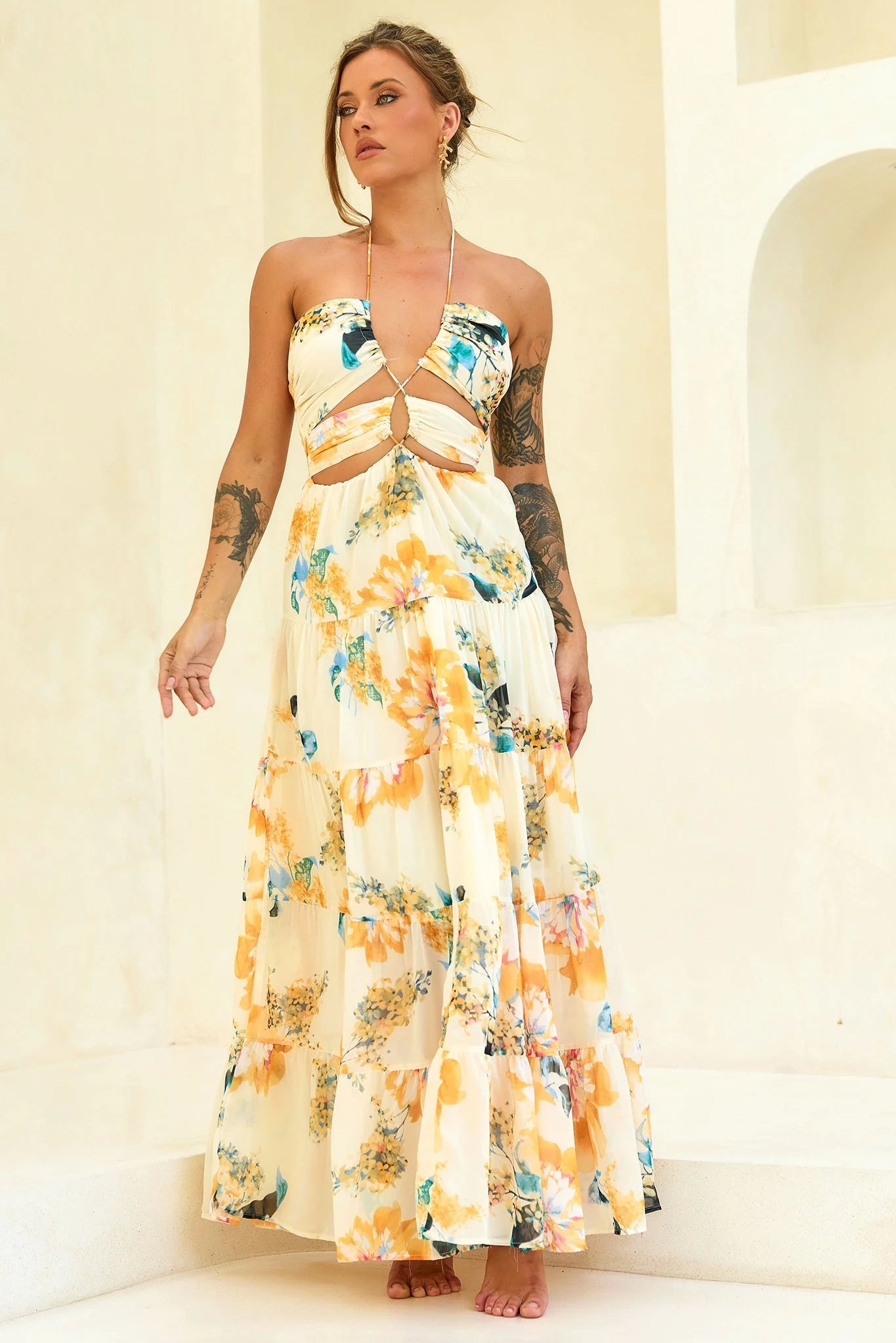 Like A Dream Maxi Dress - Beige