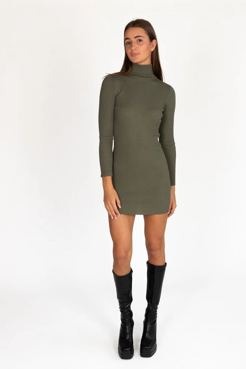 Olive 90's Sweater Dress