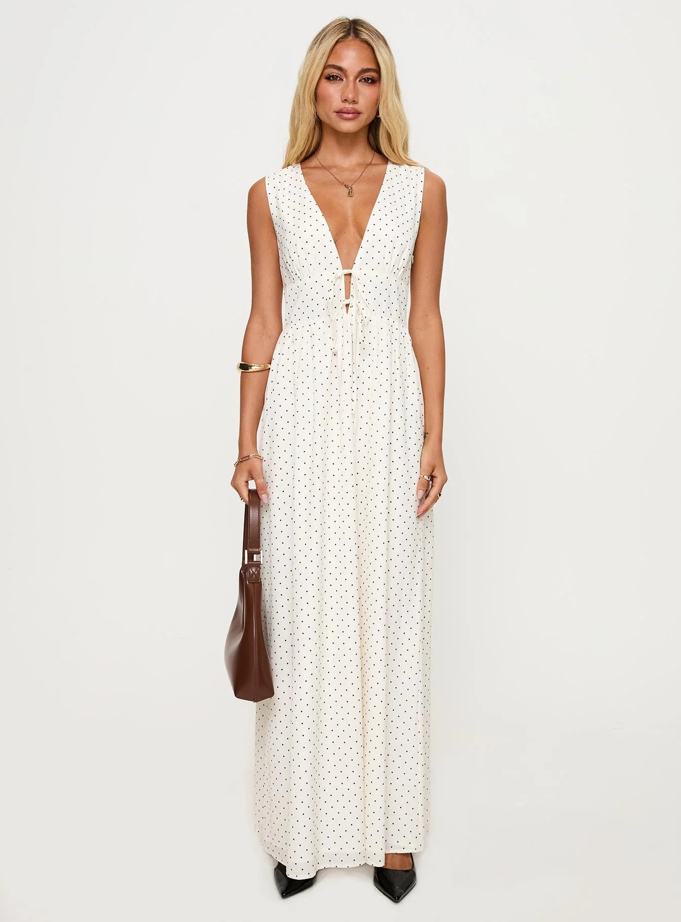 Pokey Maxi Dress Cream / Polka Dot