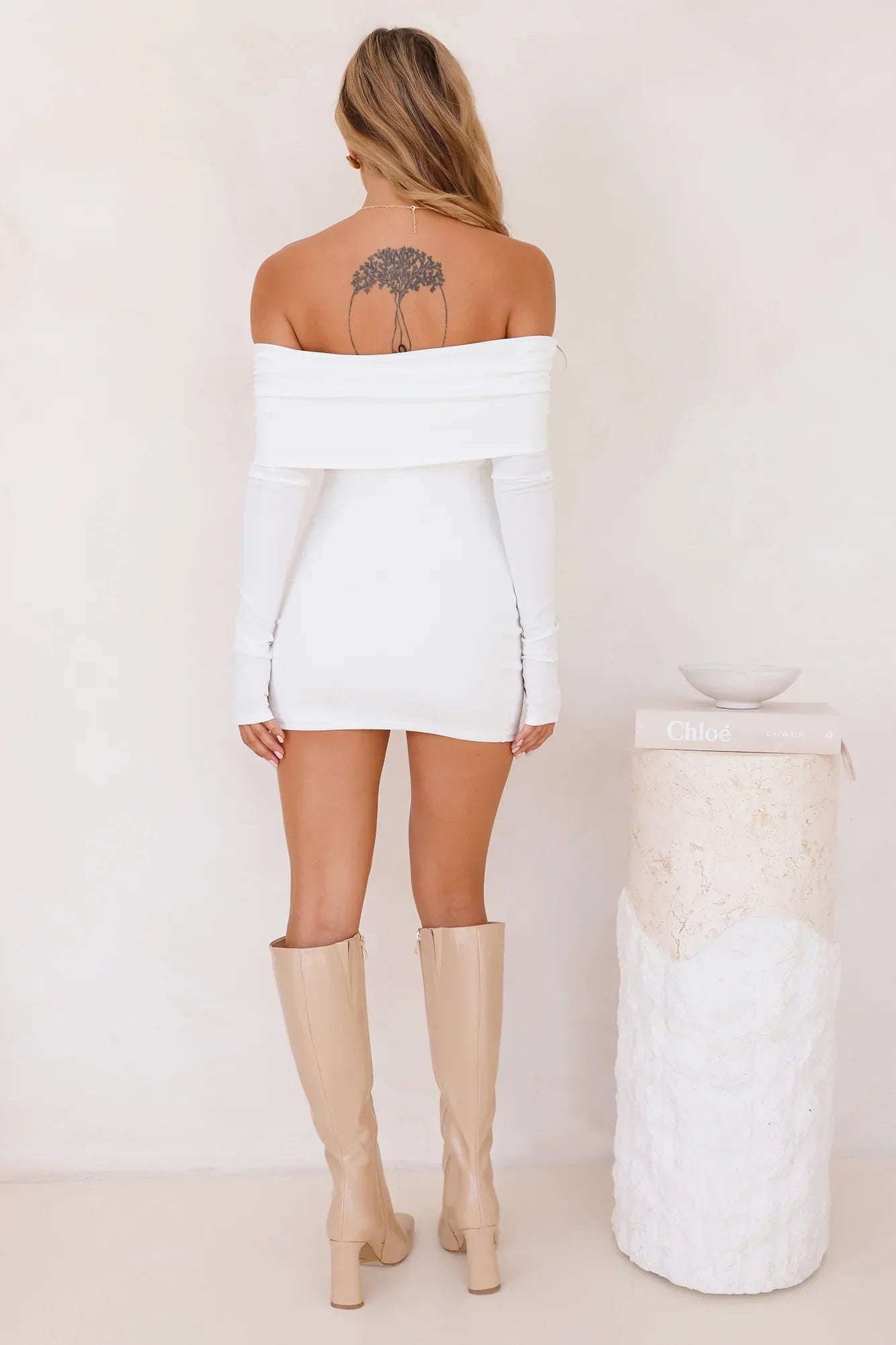 Isadora Mini Dress Porcelain