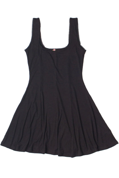Ribbed Rose Bud Skater Dress