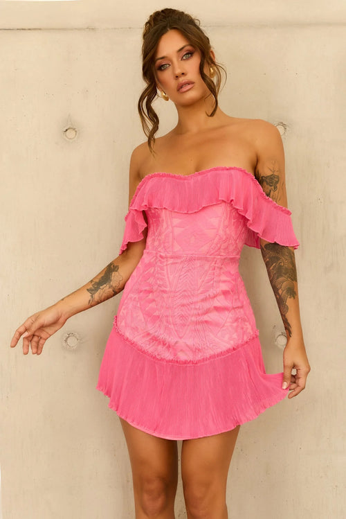 Venetian Summer Dress - Hot Pink