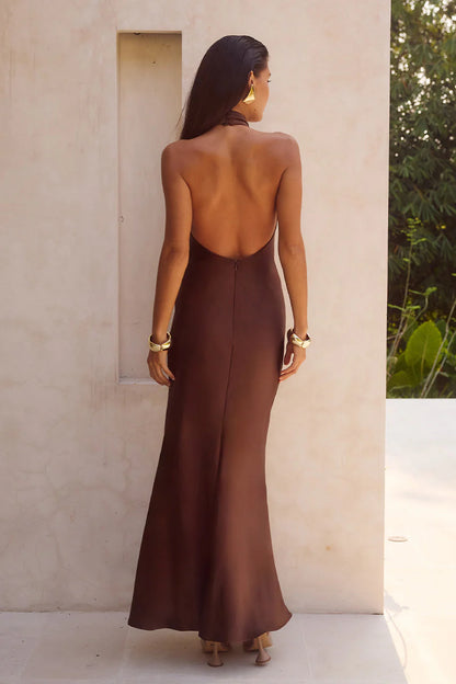Brigitte Maxi Dress - Espresso