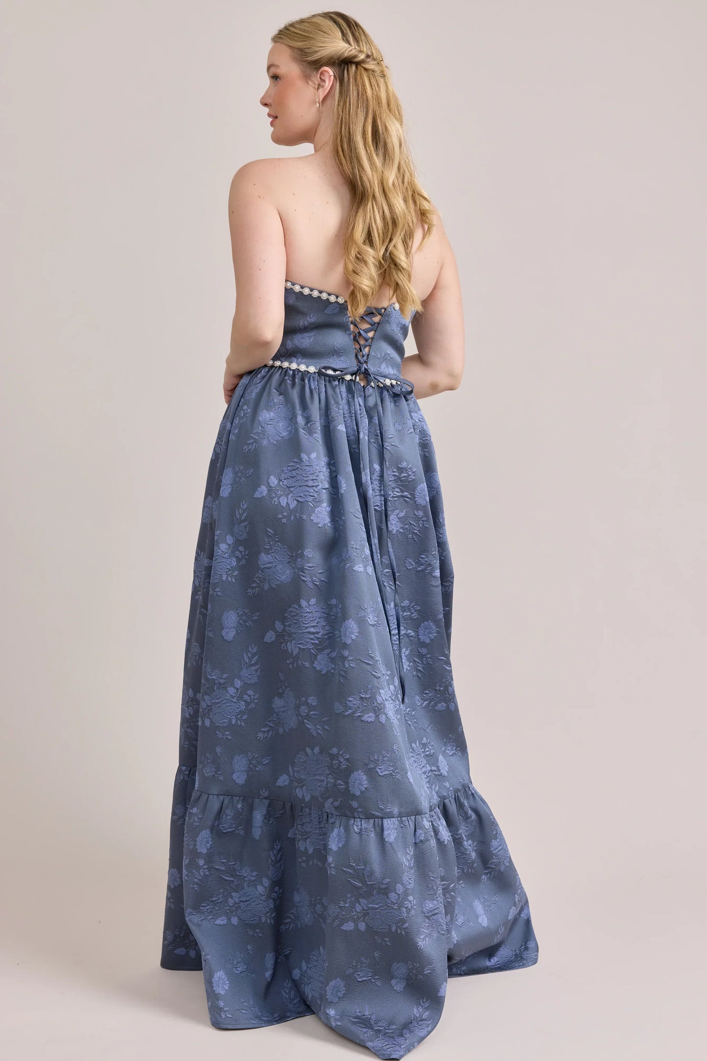 Ellapink Luxe Jacquard Dress | Made To Order