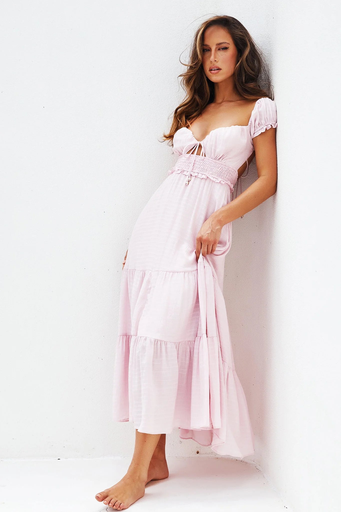 Bohemian Dreams Maxi Dress - Blush
