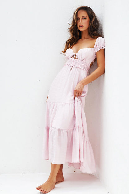 Bohemian Dreams Maxi Dress - Blush