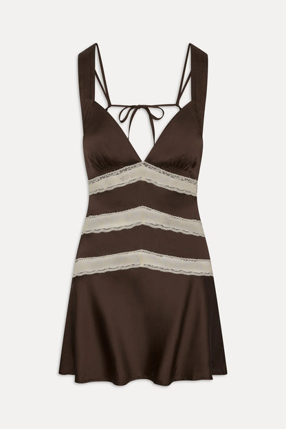 Sedona Satin Mini Dress - Gift Wrap