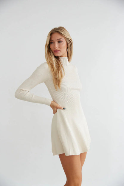 Millie Knit Turtleneck Mini Dress