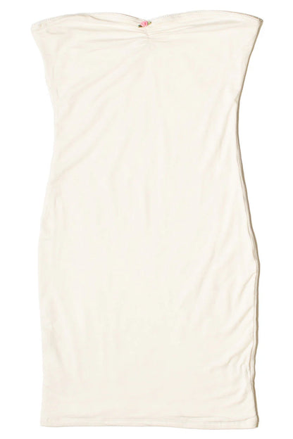 Rose Bud Strapless Bodycon Mini  Dress