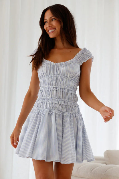 Little Library Mini Dress Blue