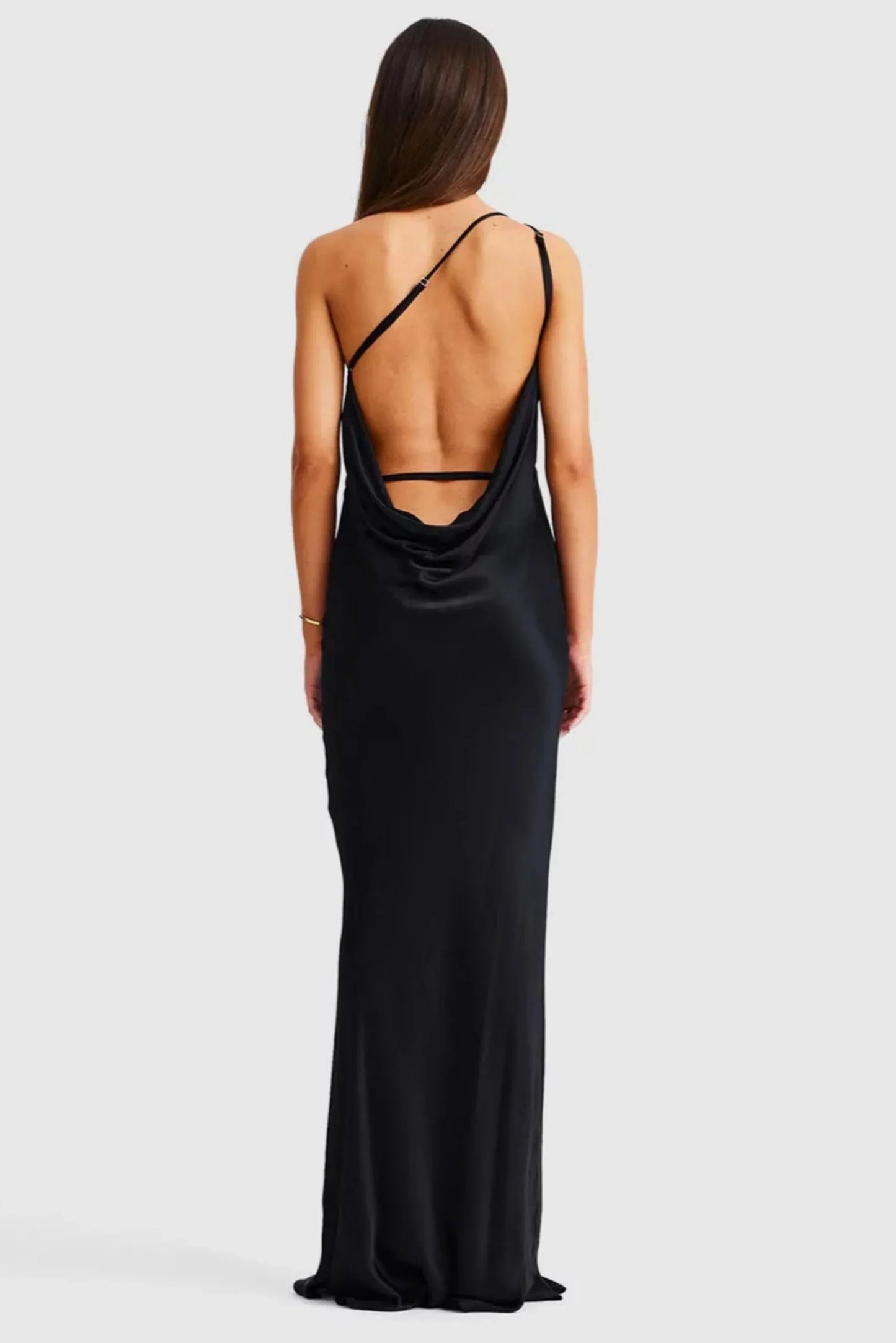 Aubrey Cowl Back Maxi Dress - Black