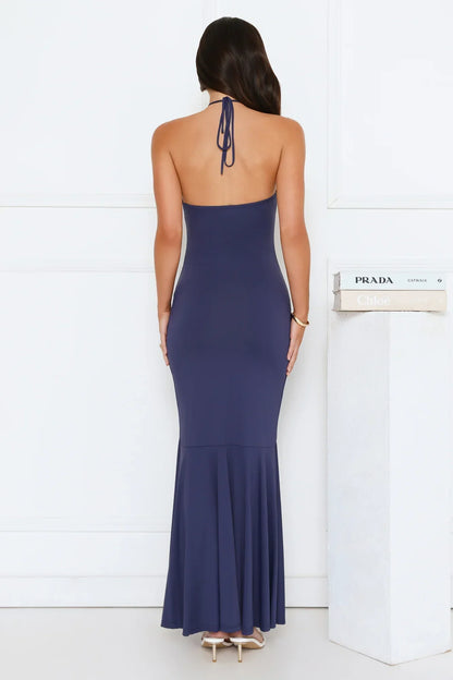 Twirl Season Halter Maxi Dress