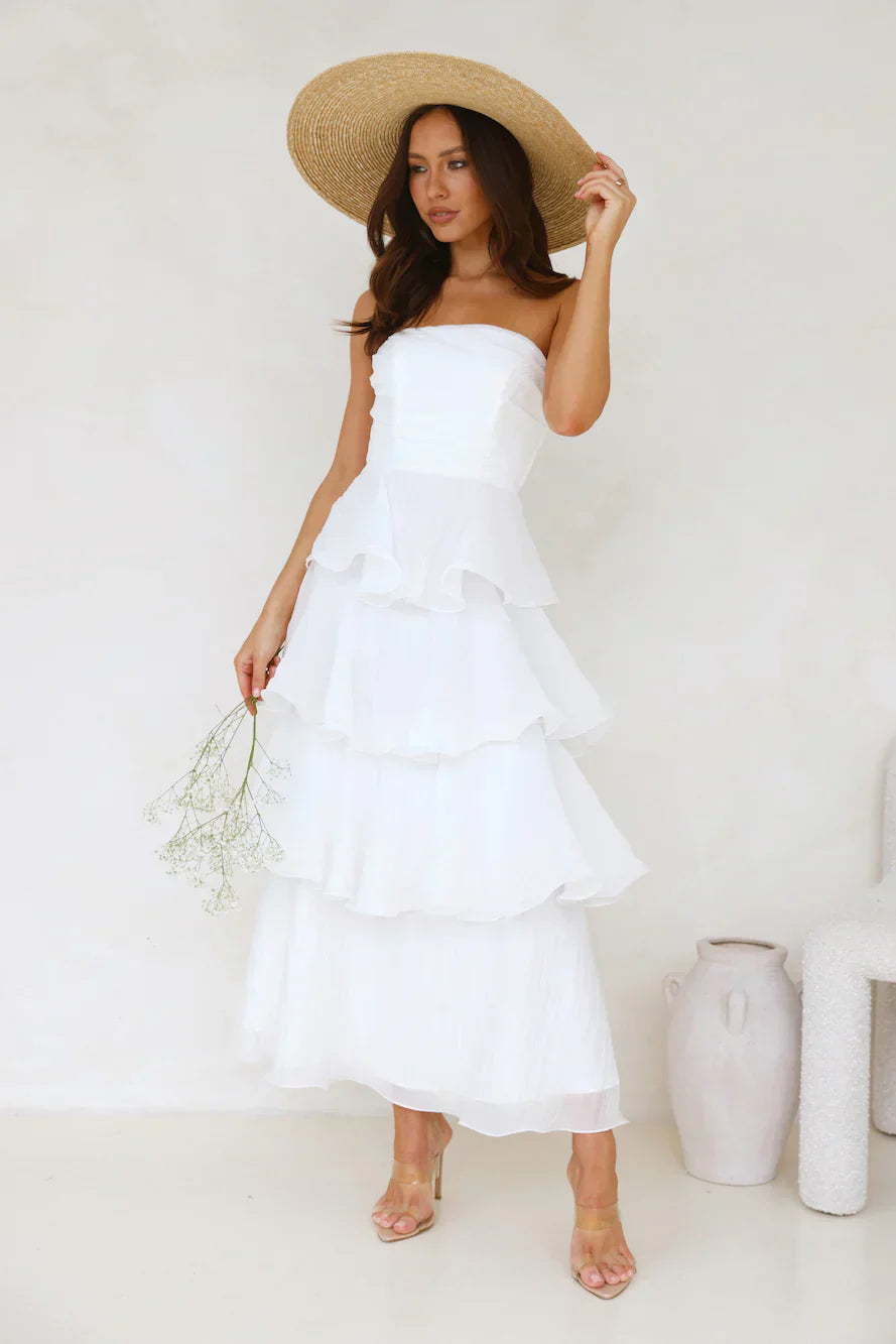 Wedding Adventure Strapless Maxi Dress