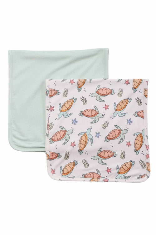 2pc Burp Cloth Set | Turtley Rad