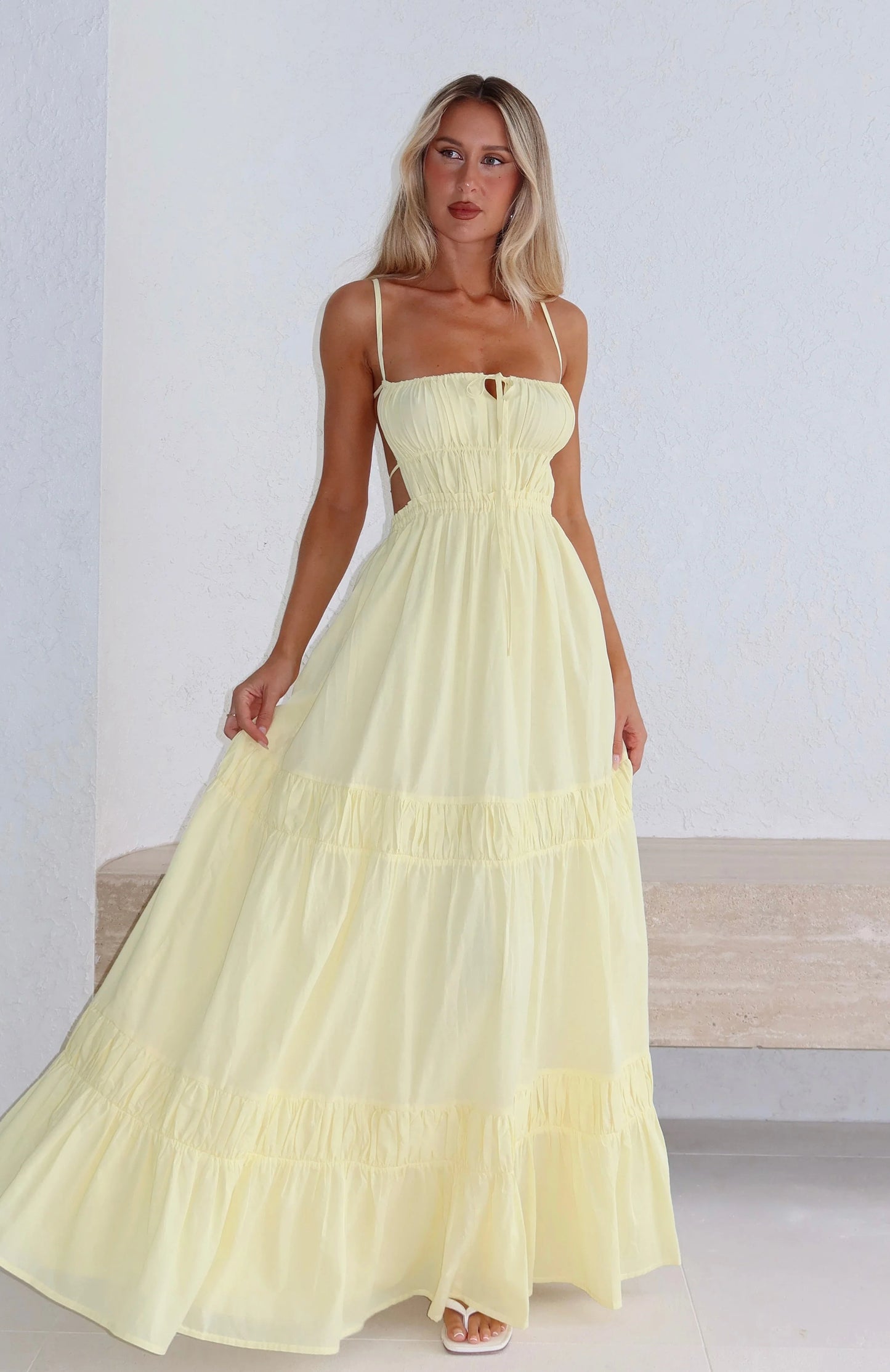 Rumour Has It Maxi Dress Lemon
