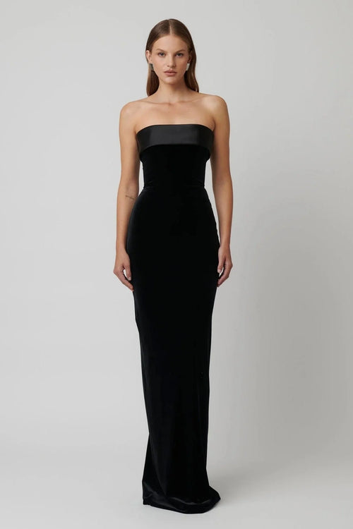Monroe Gown - Black Velvet