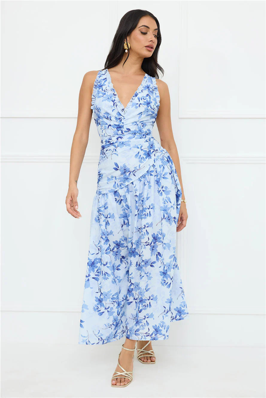 Deep Dive Maxi Dress Blue