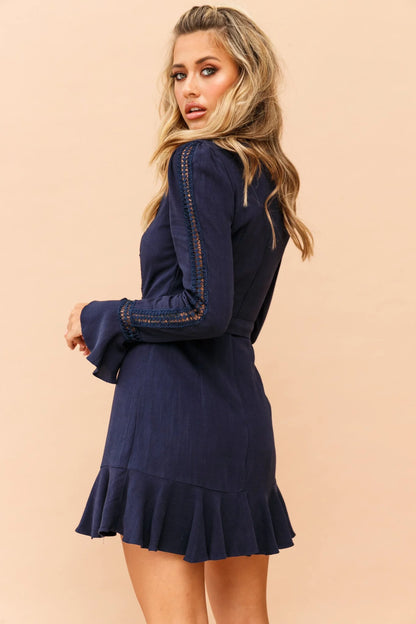 Saddle Up Dress - Navy