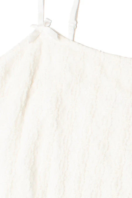 Bow Detail Lined Lace Mini Dress