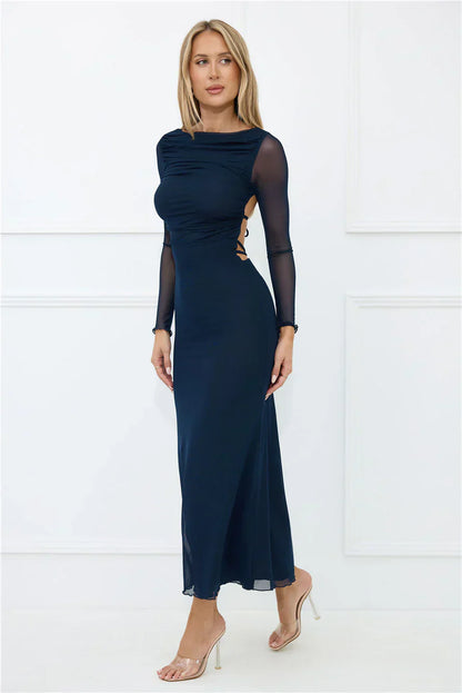 Thinking Pretty Long Sleeve Maxi Dress