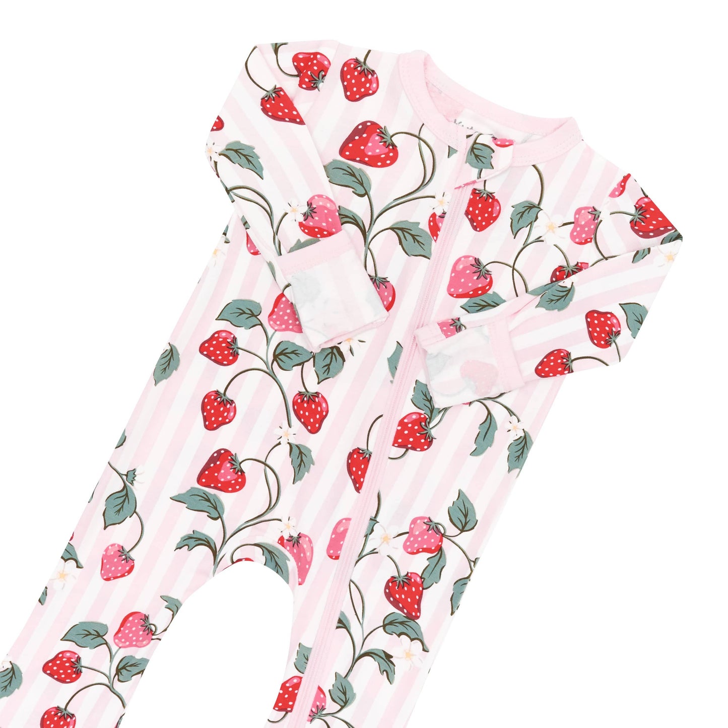 Zippered Romper in Strawberry Fields