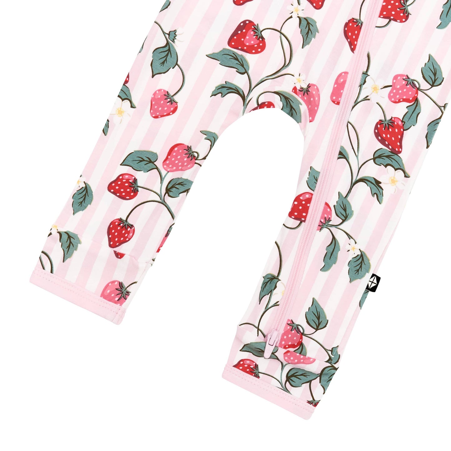 Zippered Romper in Strawberry Fields