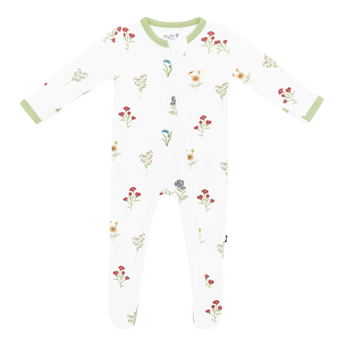 Zippered Footie in Wildflower