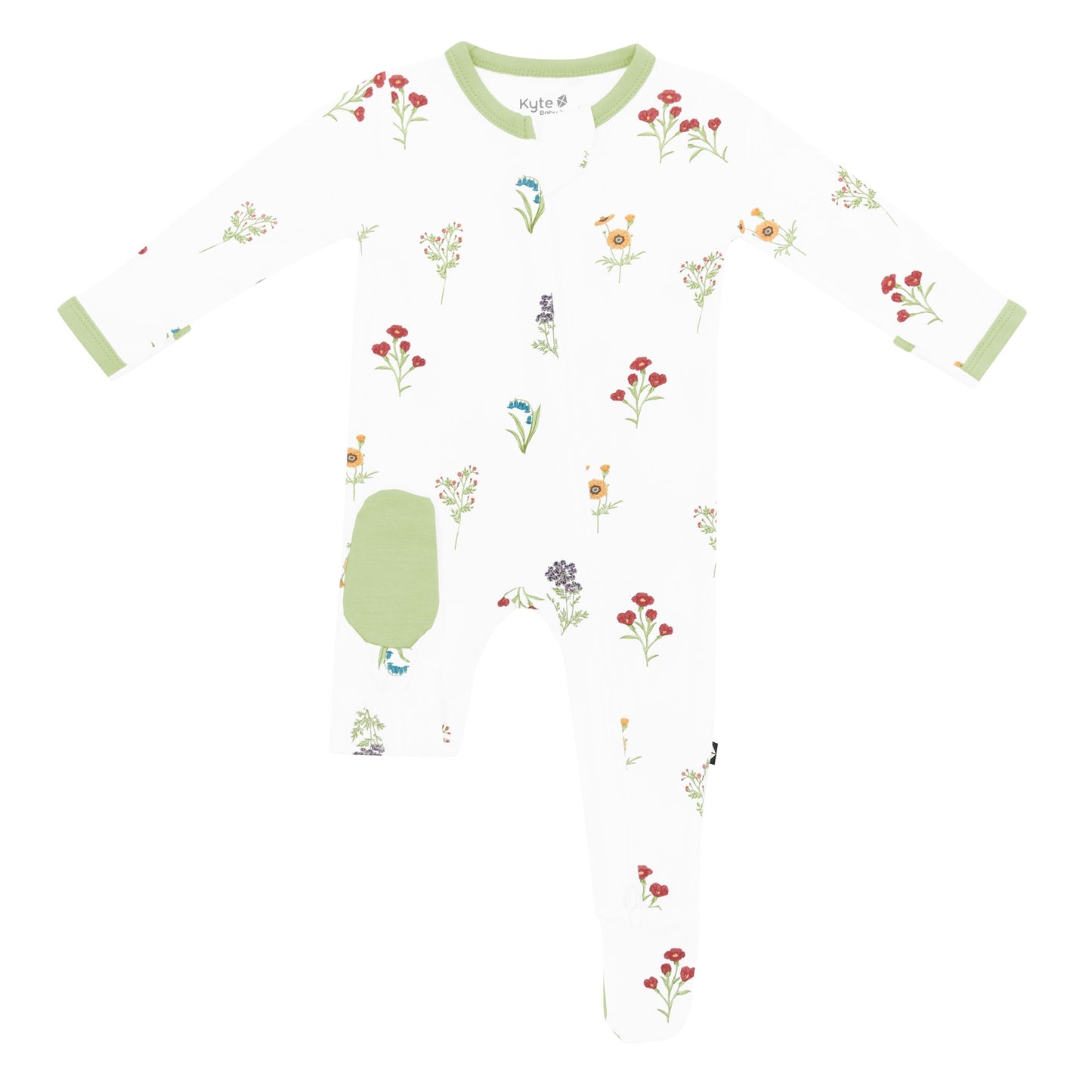 Zippered Footie in Wildflower