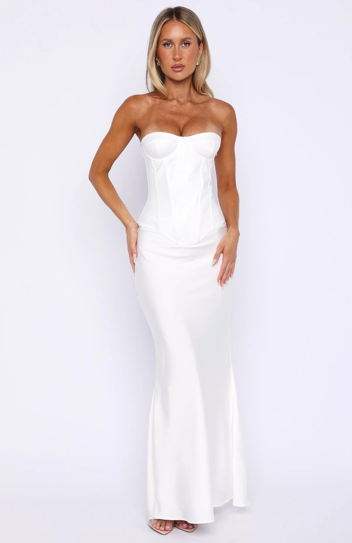 Golden Mile Strapless Bustier Off White
