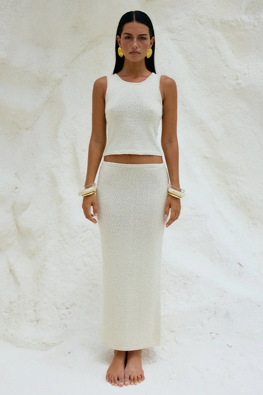Adda Midi Skirt - Ivory