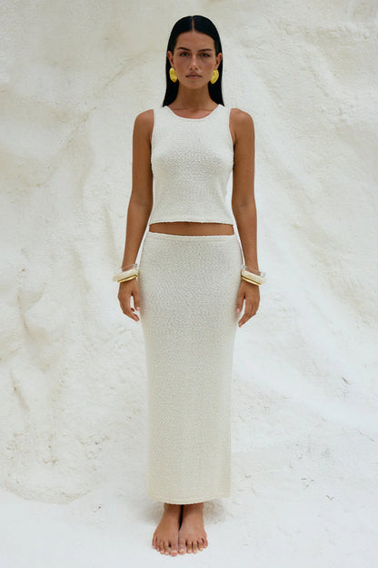 Adda Midi Skirt - Ivory