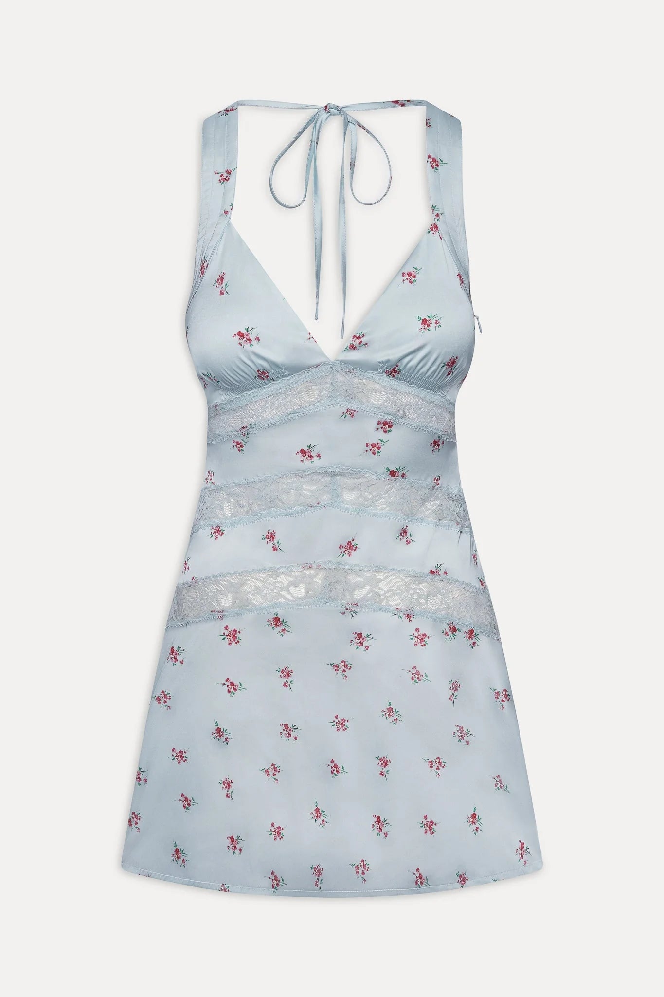 Sedona Satin Lace Mini Dress - Tiny Bouquet