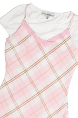 Two Piece Tee & Plaid Cami Dress