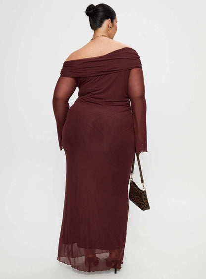 Consideration Maxi Dress Chocolate Curve