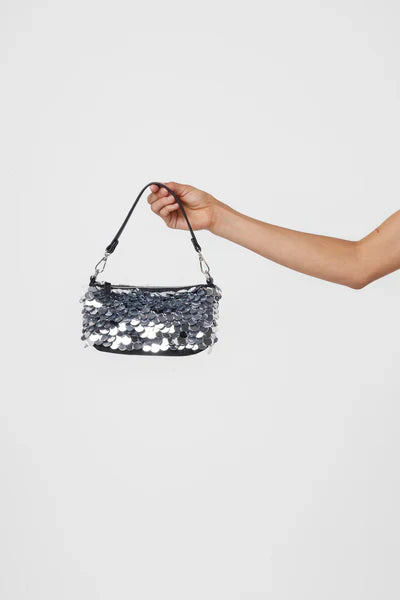 Glistening Charm Mini Dress  Navy