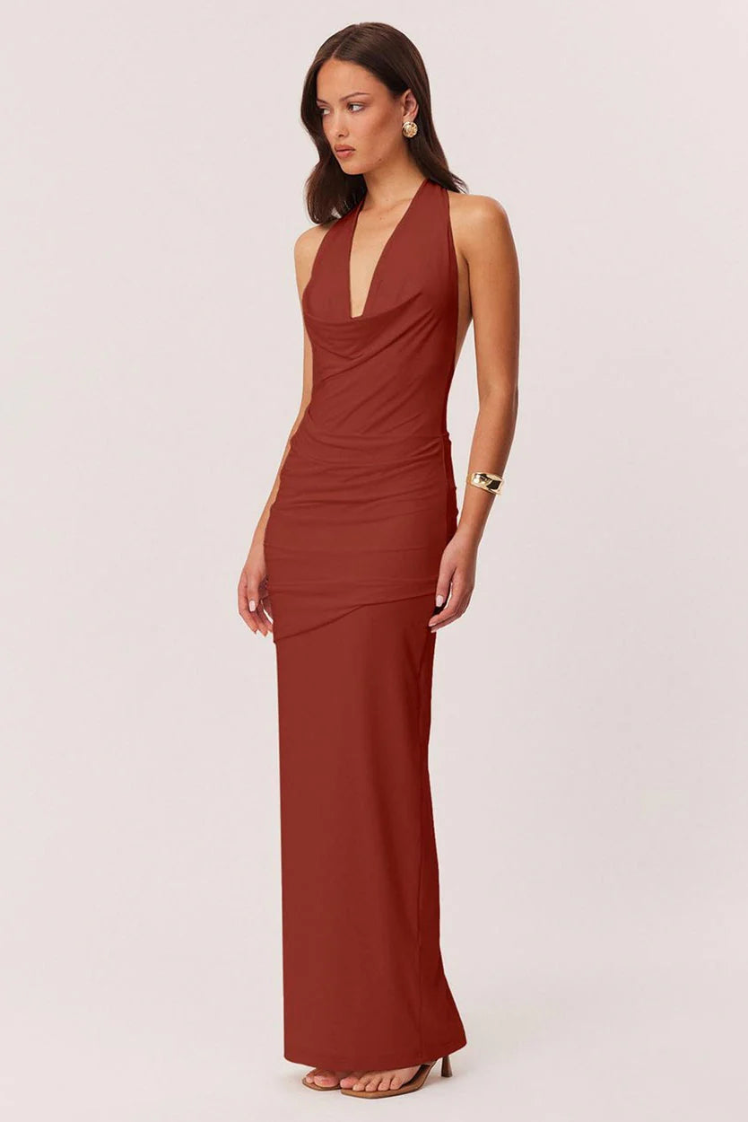 Anita Maxi Dress - Rust