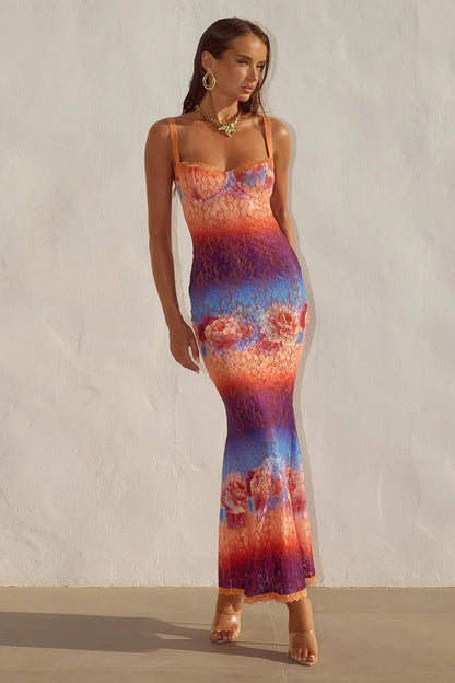 Serina Maxi Dress - Nadia Pink Ombre